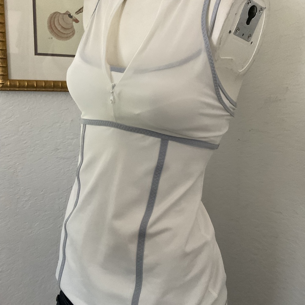 lululemon athletica White and Gray Tank Top
